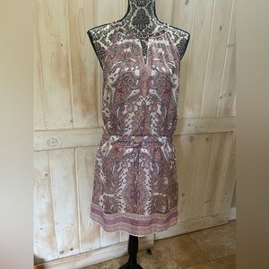 White House Black Market Sleeveless Halter Mini Dress Size Small Pink Wh…